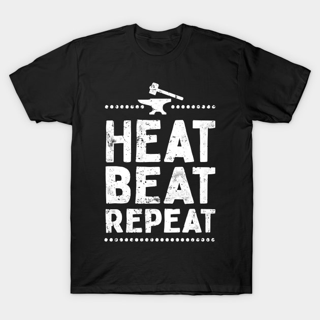 Heat Beat Repeat Funny Metalsmith T-Shirt by Giggias